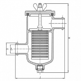 Купить медный фильтр забортной воды под дюрит 65 мм 4 кгс|см2 427-03.262 в Екатеринбурге