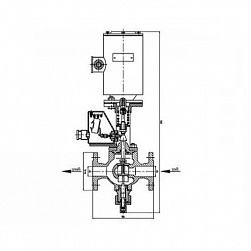 Клапан проходной двухседельный электромагнитный
