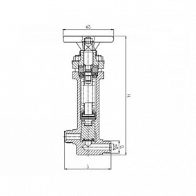 Купить бронзовый запорный проxодной штуцерный бессальниковый клапан с герметизацией 521-35.3257 20 мм 250 кгс|см2 (ИТШЛ.49114107) в Екатеринбурге